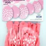 Pegaso Set Palloncini Pois Rosa + 8 Neutri