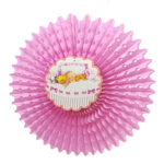 Pegaso Festone Rosone Battesimo Rosa cm.50