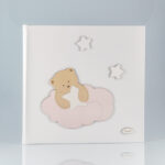 DOLCE FIABA ALBUM ECOPELLE BIANCO 30X30 CON DIARIO ORSETTO NUVOLA ROSA