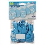 Pegaso Set Palloncini Nascita It's Boy + 8 Neutri