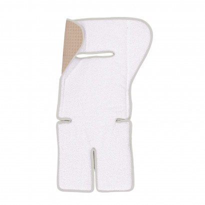 5373de91cd5226ab292aa9263e68babf Picci Materassino double face per passeggino, ovetto, carr. e seggiolone in spugna e nido d'ape cotone 100% - BEIGE - immagine 1