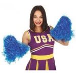 Guirca Coppia 2 Pom Pom da Cheerleader Azzurri gr 80