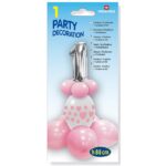 Pegaso Palloncini Mini Kit Primo compleanno Rosa