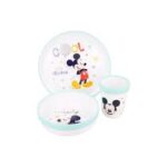BABY 3 PZ. SET BICOLOR PREMIUM NON SLIP  MICKEY