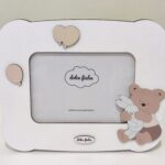 DOLCE FIABA PORTAFOTO ORSETTO CONIGLIETTO ANGOLI ARROTONDATI NEUTRO