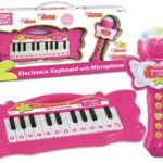 Tastiera Bontempi con 24 tasti, con Microfono Karaoke GIRL