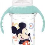 BICCHIERE TRAINING CON MANICHE IN SILIC. MICKEY