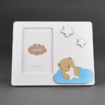 DOLCE FIABA PORTAFOTO RETTANGOLARE ORSETTO NUVOLA CELESTE