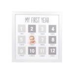 Pearhead Babyprints Cornice Gigante da Parete Primo Anno Bianco