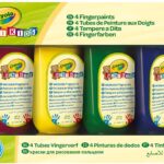 Crayola 4 tubi di Tempere a Dita Lavabili