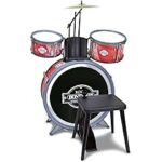 Bontempi Batteria Classica 4 elementi con sgabello e 2 bacchette