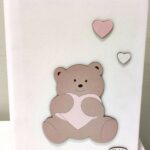 DOLCE FIABA ALBUM ECOPELLE BIANCO 24X30 SENZA DIARIO ORSETTO CUORE ROSA