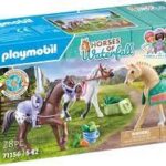 PLAYMOBIL HORSE OF WATERFALL -  SET 3 CAVALLI CON SELLE