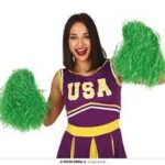 Guirca Coppia 2 Pom Pom da Cheerleader Verdi gr 80