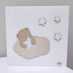 DOLCE FIABA ALBUM ECOPELLE BIANCO 30X30 CON DIARIO ORSETTO NUVOLA NEUTRO