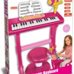 Bontempi Tastiera 37 tasti con gambe, microfono e sgabello