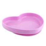 CHICCO PIATTO CUORE CON VENTOSA SILICONE ROSA
