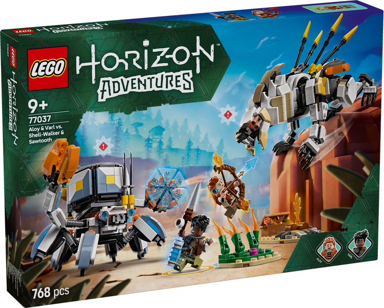 460abbbbf92fc881299ea173f0b69f9b Lego Horizon Aloy e Varl contro Arcapode e Secodonte - immagine 1