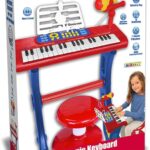 Bontempi Tastiera 37 tasti con gambe, microfono e sgabello