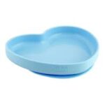 CHICCO PIATTO CUORE CON VENTOSA SILICONE BLU