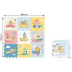 Tappeto Puzzle Educational Veicoli 92x92