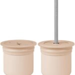 Bicchiere con Cannuccia Sip+Snack Beige