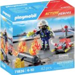Playmobil Action Heroes - Pompiere con Pompa D'Acqua