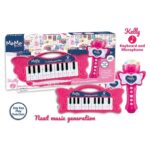 Me Me Music Kelly Tastiera 22 Tasti con Microfono Pink