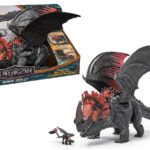 Dragons - Drago Morte Rossa Furia Divoratrice con mini Sdentato (28cm)