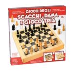 Scacchi Dama Tris in legno form 29x29