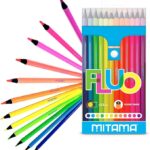 PASTELLI LACCATO TONDO FLUO, MINA 3.3, 12 PZ. MITAMA