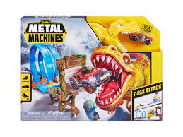 67d3059bdbb002f4bb8f58bbb17f1b9b Metal Machine Pista T-Rex Doppio Loop con Auto - immagine 1