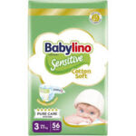 Babylino Pannolino Sensitive Mis.3 4-9 Kg Economy 56 pz.