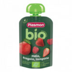 Plasmon Bio Pouch Mela, Fragola e Lampone gr.100