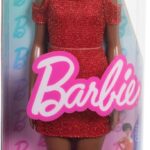 Barbie Fashionistas 221 Vestito Rosso Capelli Neri