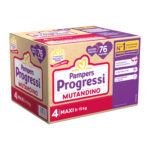 Pampers Quadri Progressi Mutandina MAXI 76 pz New