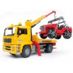 BRUDER MAN TGA Camion Trasporto Jeep