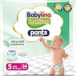 Babylino Pannolino Mutandino Premium Soft N5 Junior 10/16 Kg 34 pz