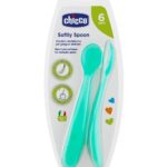 CHICCO CUCCHIAIO SILICONE MASCHILE BI-PACK 6M+