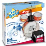 Bontempi Batteria Rock Drum 4 elem con sgabello