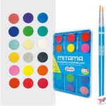 ACQUEREL. C/2 PENNEL. PAST. DIAM. 2.8 CM BL.18 MITAMA