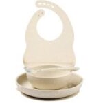 Nattou Set Pappa 4 pz. Argilla Stelline con Bavaglino