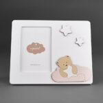 DOLCE FIABA PORTAFOTO RETTANGOLARE ORSETTO NUVOLA ROSA