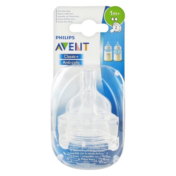 0ca97e20afb9af2210045673bbdda536 Avent 2 Tettarelle Classic+ Flusso Lento - immagine 1