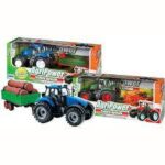 RSToys Trattore Agricolo a frizione con Carro Scala 1:43