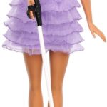 Barbie Fashionistas 228 cieca top rosa satinato e una gonna scintillante con volant