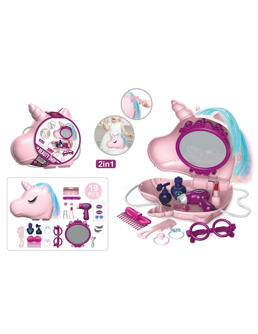 7a1615da87beaf7d77efc4605e94d8e8 Fashion Bag Unicorno 2 in 1 - immagine 1