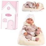 Lloren Bambola Reborn Morbido Lala 42 cm con Cuscino