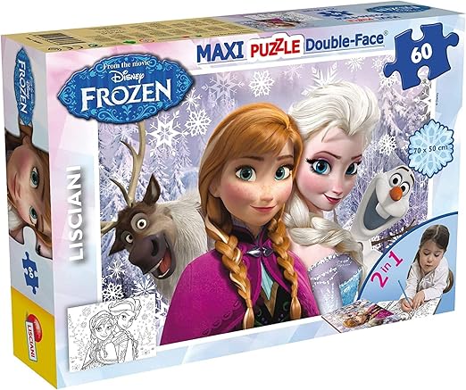 1fbc2b3d245a170619a458d63ce85d6a Puzzle Lisciani Double Face MAXI 60 PZ. Frozen Sorelle per Sempre - immagine 1