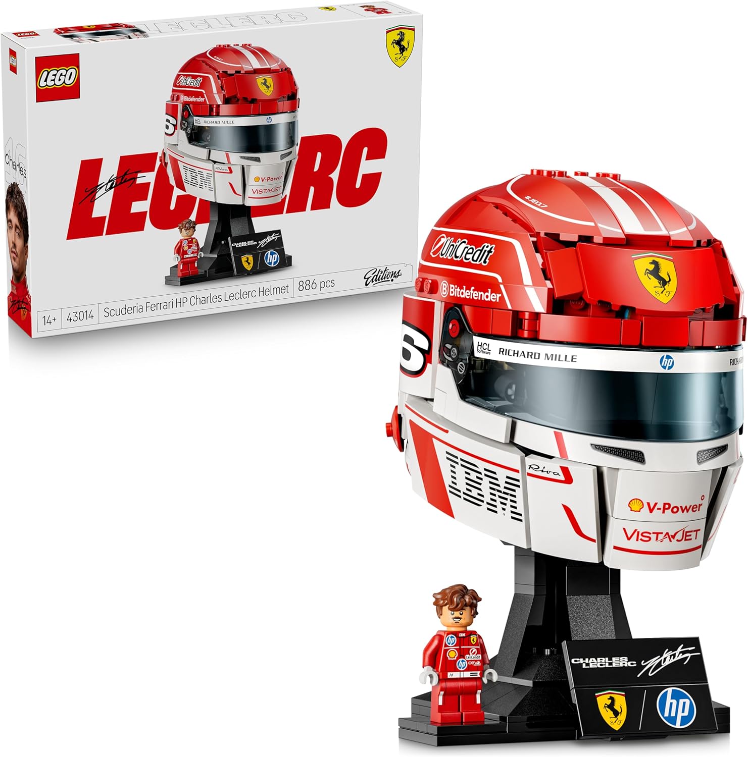 473801cb7e56696f502263968ab41629 Lego Editions Vehicles Casco di Charles Leclerc Scuderia Ferrari HP - immagine 1